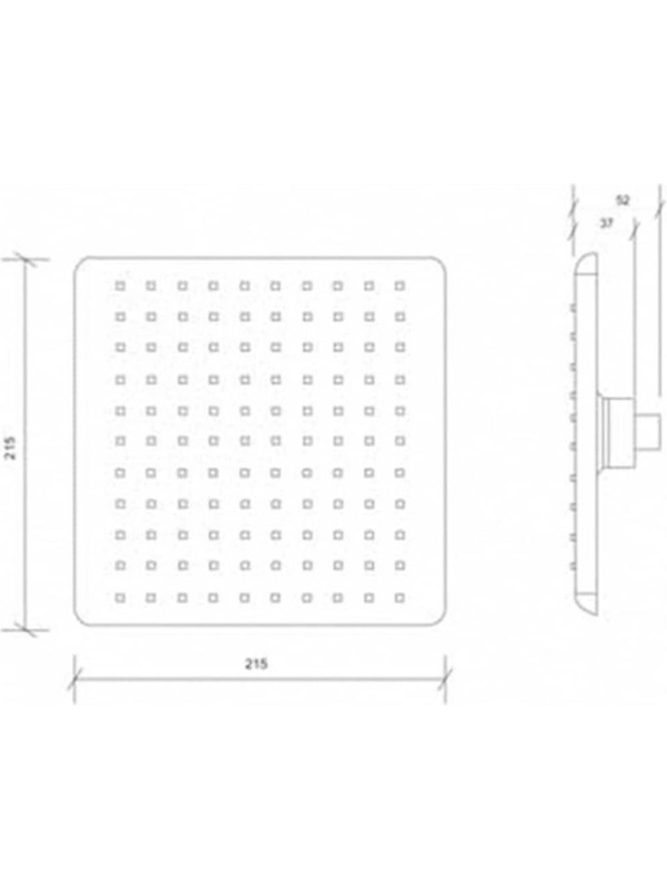Tema Tetra Banyo Krom Tepe Duş Başlığı Başlık Kireç Kırıcılı Sistem 55270