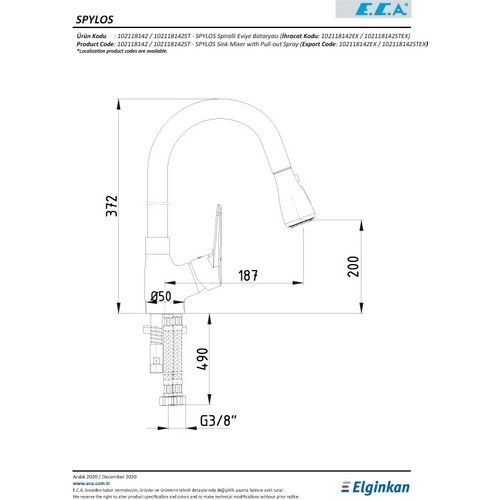 Eca Spiylos Sipralli Evye Batarya 102118142