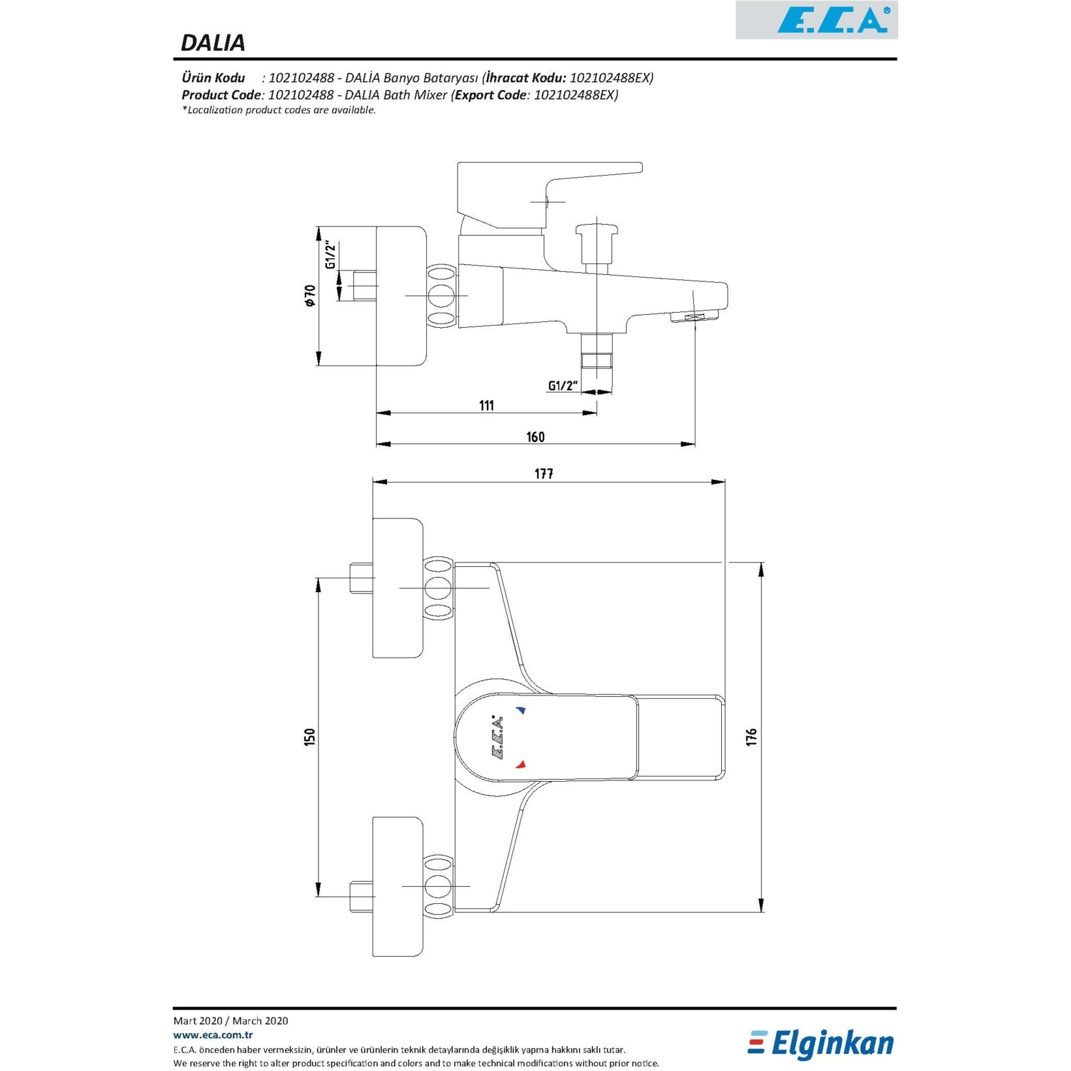 Eca Dalia Banyo Bataryası 102102488