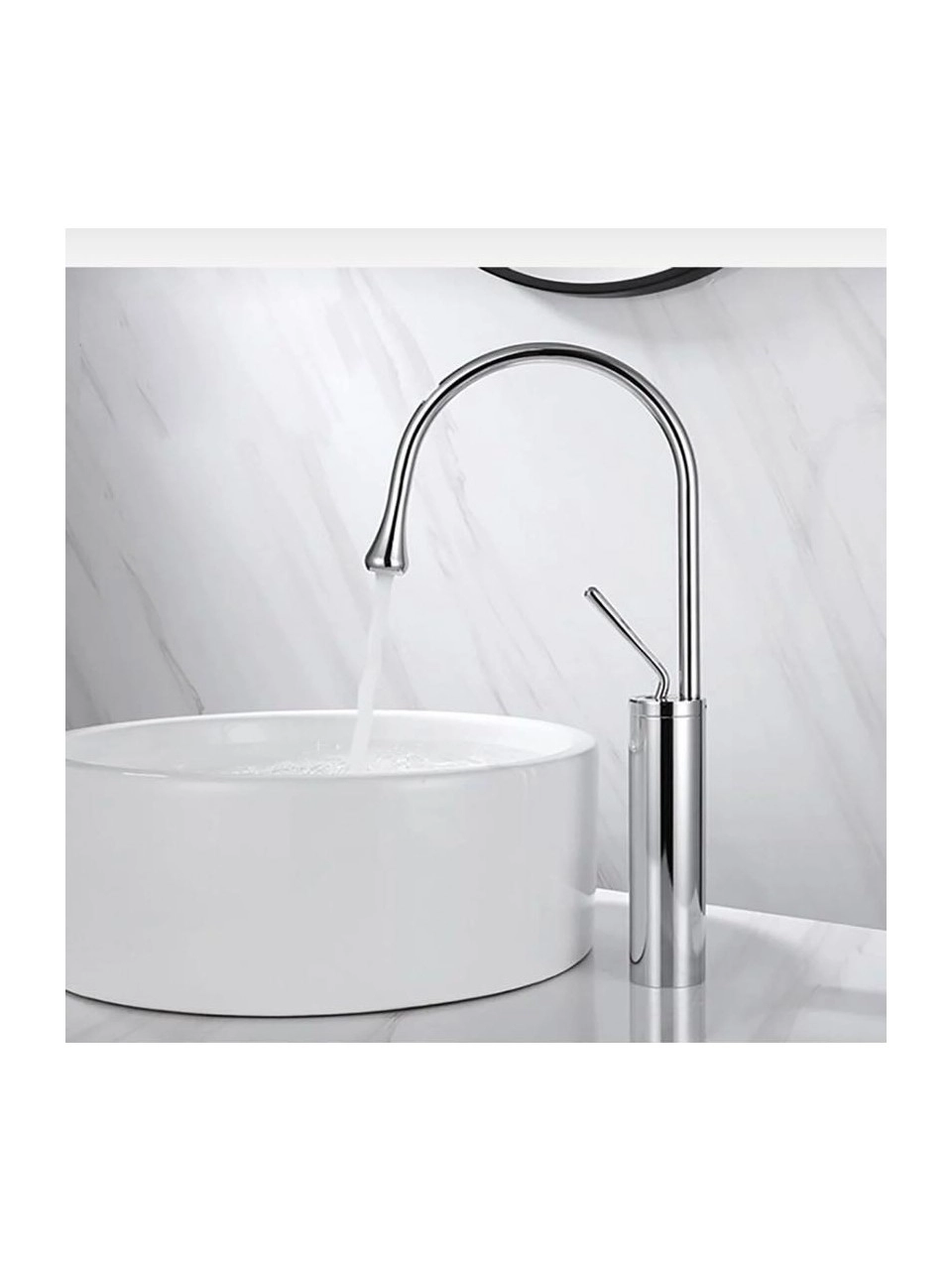 Quarvit Fleko Bohem Model Çanak Lavabo Bataryası Lavabo Musluğu Modern Tasarım Yüksek Tip Batarya Banyo Armatür