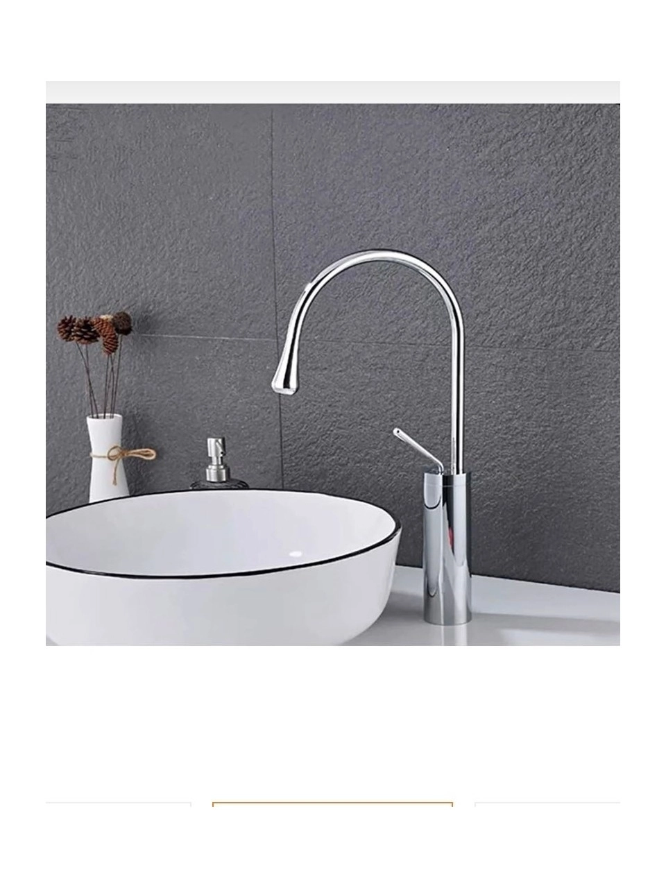 Quarvit Fleko Bohem Model Çanak Lavabo Bataryası Lavabo Musluğu Modern Tasarım Yüksek Tip Batarya Banyo Armatür