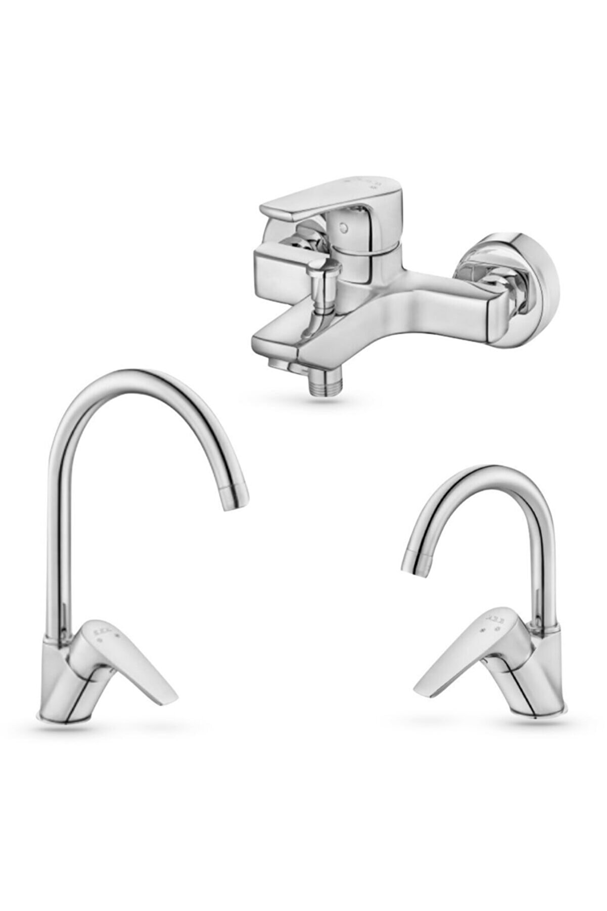 Eca Nıobe Banyo Nıobe Eviye Nıobe K Lavabo Bataryası Üçlü Set