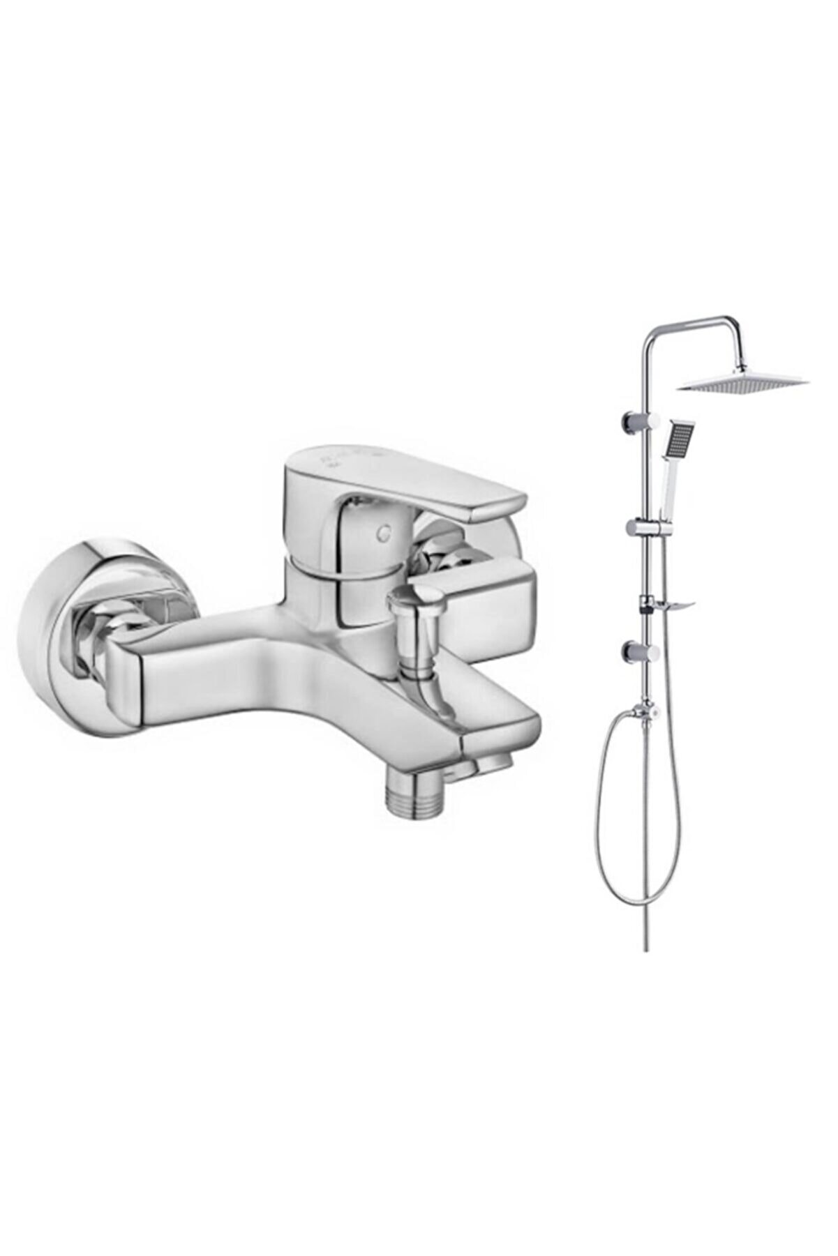 Eca Niobe Banyo Bataryası 482+tema Quadro Tepe Duş Takım 2’li Set