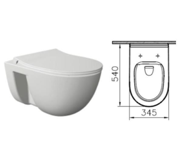 Vitra Vega S40 Smooth Flush Kanalsız Asma Klozet ve Yavaş Kapanır Kapak