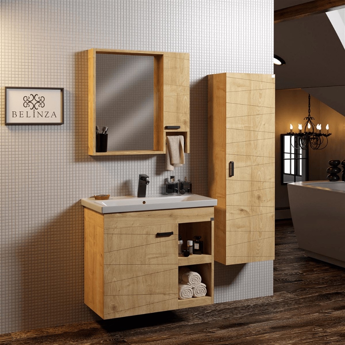 Belinza Seren 80 cm Banyo Dolabı