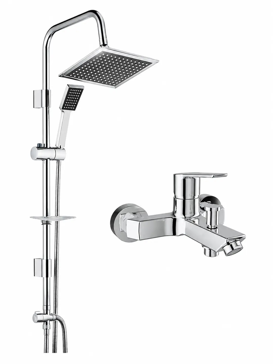 KALE Mare Banyo Bataryası ve TEMA 53260 Rain Quadro Tepe Duş Seti