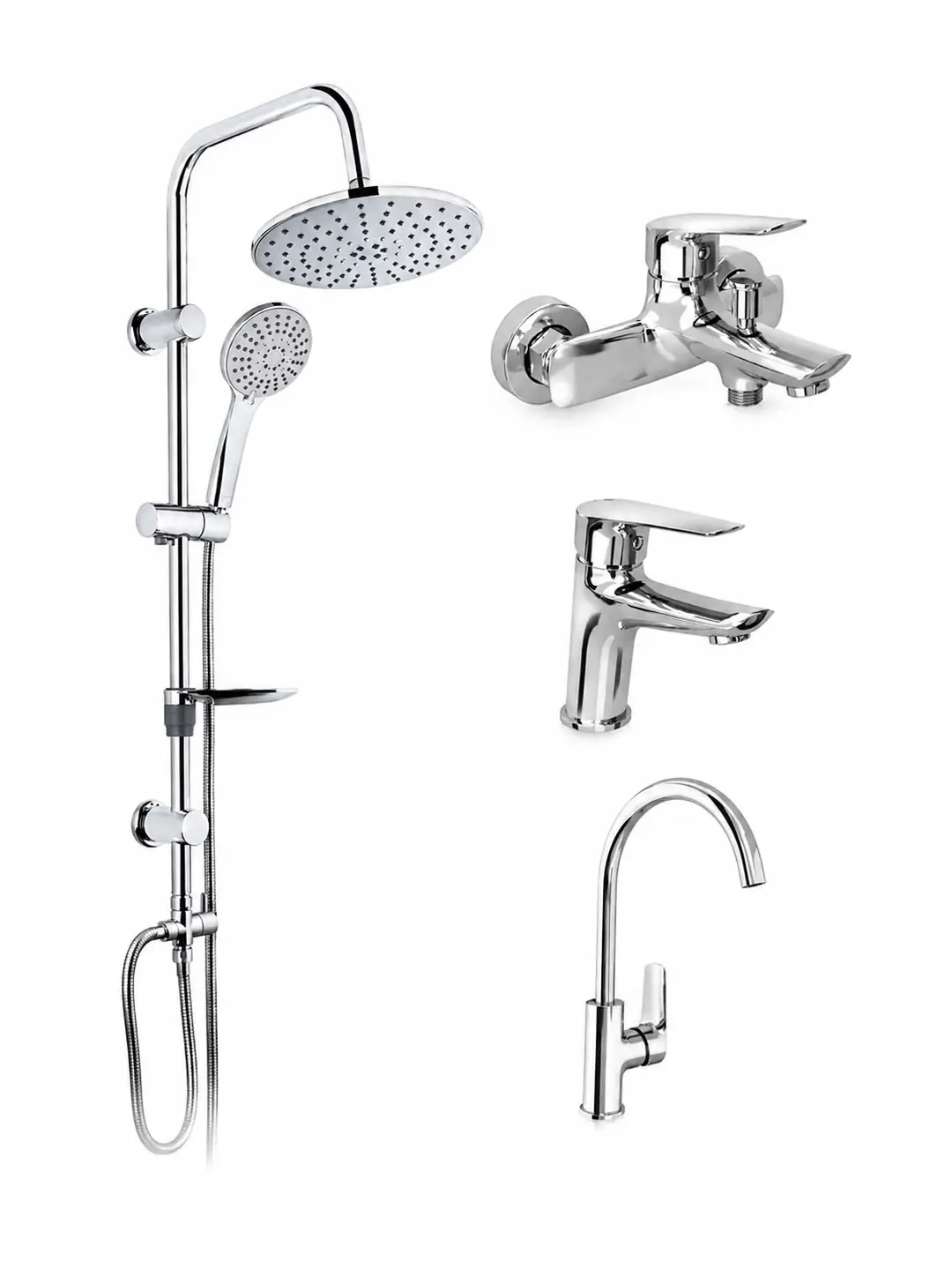 KALE Tandem Banyo +Lavabo+Mutfak Bataryası ve 53230 Tepe duş seti
