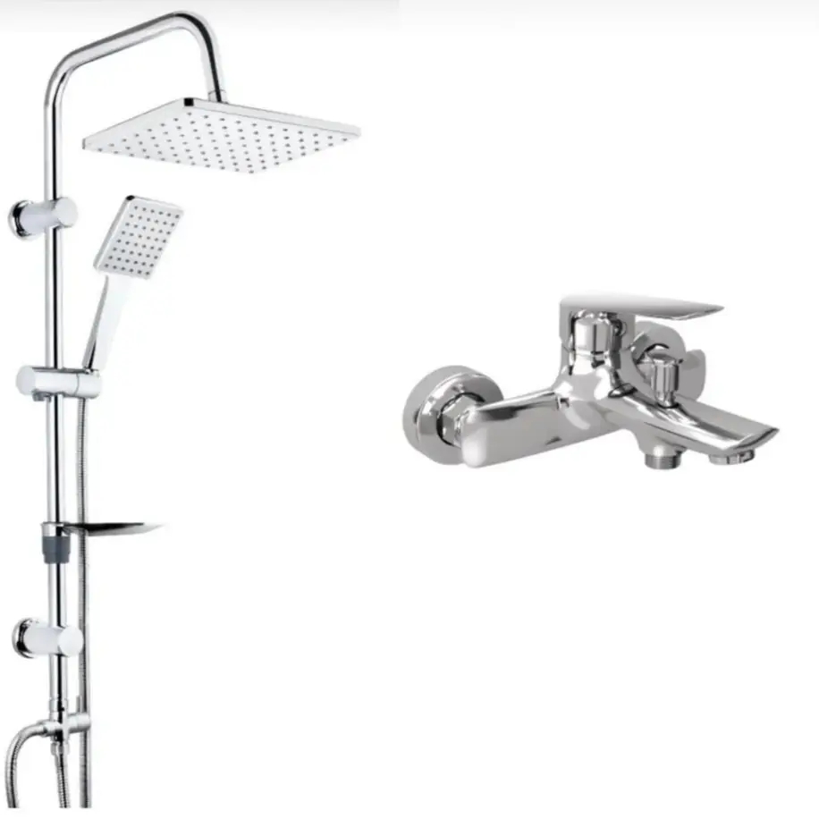 Kale Tandem Banyo Bataryası ve Tema 53242 Rain Carismo Duş Seti