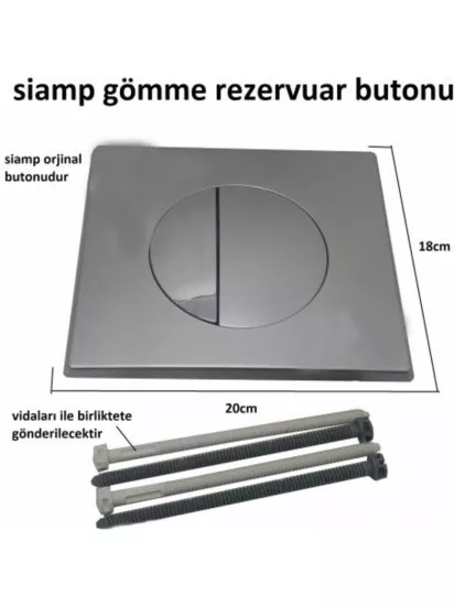 Tema Siamp Gömme Rezervuar Butonu Media Mat Krom 111910