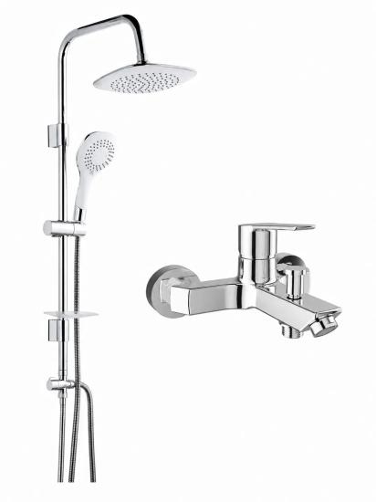 Kale Mare Banyo Bataryası ve Tema 53270 Rain Tepe Duş Seti Krom 5+1 Fonksiyonlu Banyo Seti