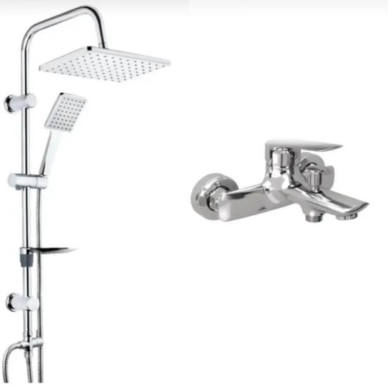 Kale Tandem Banyo Bataryası ve Tema 53242 Rain Carismo Duş Seti