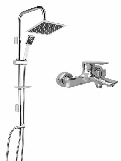 KALE Tandem Banyo Bataryası & TEMA 53260 Rain Quadro Tepe Duş Seti