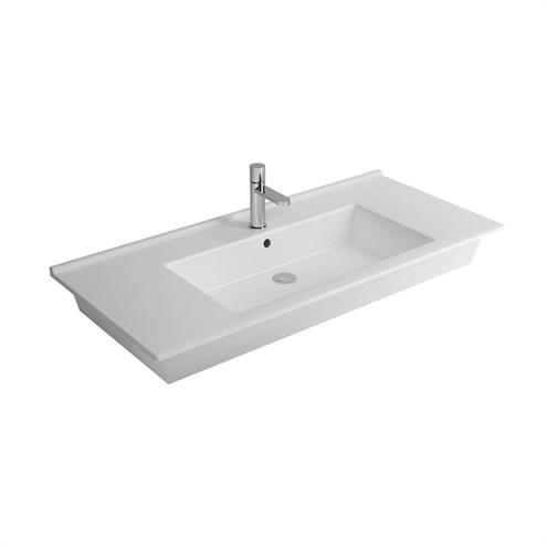 Newarc Silver Slim 65 cm Beyaz Etajerli Lavabo