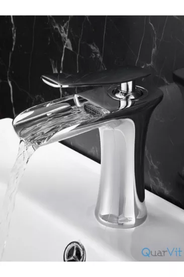 QuarVit GMF Şelale Kısa Krom Lavabo Bataryası
