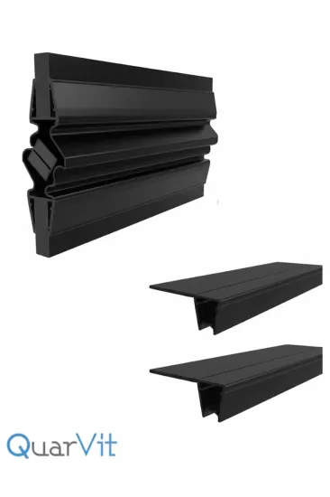 QuarVit Siyah Duşakabin Mıknatıs ve Suluk Takımı (190 cm)