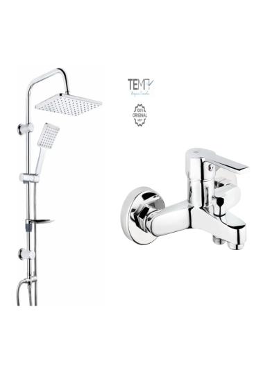 Tema Flora Banyo Bataryası + Tema 53242 Rain Carismo Duş Seti