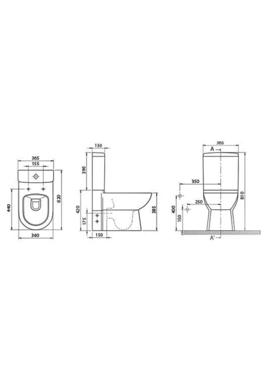 Turkuaz Duru Rimless Kanalsız Duvara Sıfır Klozet Takımı 